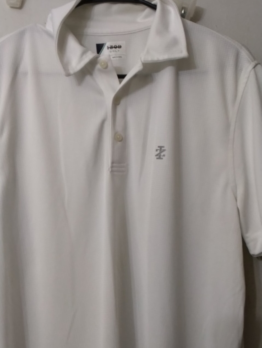 Izod White Short-Sleeve Polo with Subtle Logo